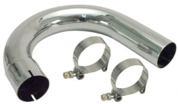 Repl. Chrome Down Tube and Clamp For Racing Muffler