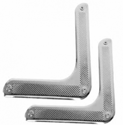 Door Corner Trim Set, Stainless Steel, Pair