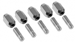 CHrome Nut and Stud Kit, M12-1.5 (For Steel Wheels) 5 Pair