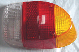 Tail Light Lens, Bug '68-'70, Amb./Red/White