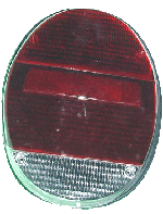 Tail Light Assembly, Red & White, Bug & Thing ' 73-'79 (NLA)