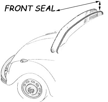 Convertible Windshield Seal, Super Beetles ' 71 - 72 & Bug ' 65 - ' 72 ...