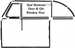 Seal Upright Between<Br>Door & Qtr. Window Bug Conv 50-79