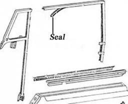 Seal, Between Glass & Chrome Bug Conv 53-79