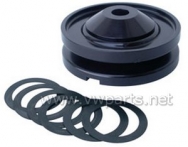 Billet Aluminum Alternator Pulley Black Anodized