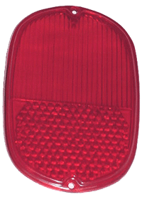 Tail Light Lens, All Red, Bus '62-'71