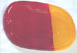 Tail Light Lens, Red/Amber, Bus '62-'71