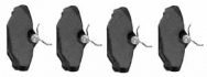 Replacement Brake Pads, Set of 4