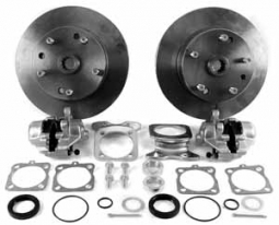 Rear Disc Brake Kit, 5/130, Porsche, w/Steel Brackets for IRS, 68-on & Swing Axle, 1968