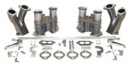 EMPI Dual EPC 48 Carb Kit, Hex Cross Bar Linkage w/ Race Manifolds