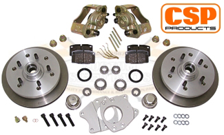 CSP Front Disc Brake Kit 5-130 vented - Bus 64-70: Pierside Parts