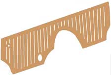 Wolfsburg West Rubber Mat, Firewall, Brown, thru '49-'52