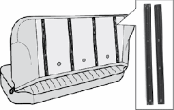 Wolfsburg West Bug Rear Seat Luggage Rail Supports, thru 59