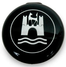 Wolfsburg West Horn Button, Black, Castle, 60-71 Bug