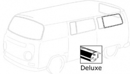 Wolfsburg West Rear Side Window w/ Vent Wing Weatherstrip,Deluxe Bus 68-79