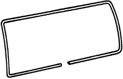 Wolfsburg West Center Side Window Aluminum Trim, W/out Vent or Sliding, Deluxe Bus 68-79